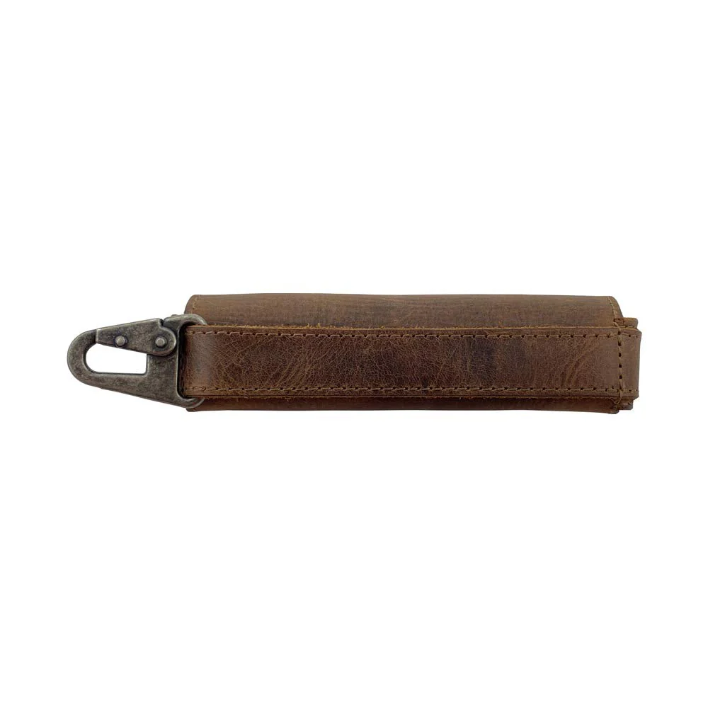 Hide & Drink, Harmonica Leather Case, Vintage Style, Instrument Protector, Musician Accessories, Handmade :: Bourbon Brown - Image 2
