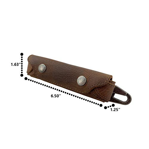 Hide & Drink, Harmonica Leather Case, Vintage Style, Instrument Protector, Musician Accessories, Handmade :: Bourbon Brown - Image 6