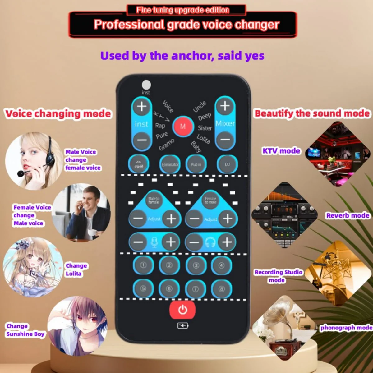 High-Definition Portable Voice Changer Sound Card with Real-Time Transformation, Ideal for Streaming, Gaming, and Entertainment Scenarios (M10-for PC) M10-for PC - Image 2