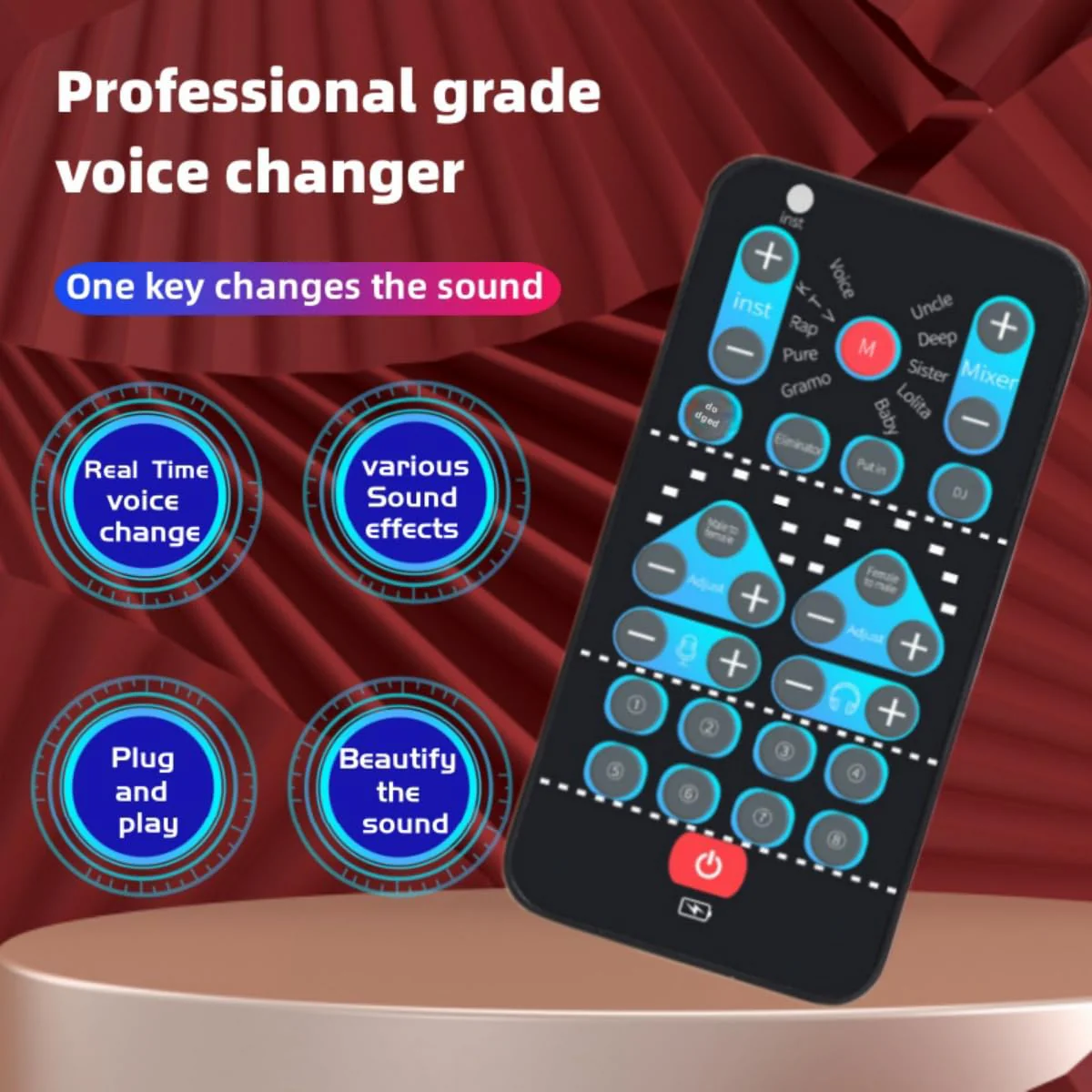 High-Definition Portable Voice Changer Sound Card with Real-Time Transformation, Ideal for Streaming, Gaming, and Entertainment Scenarios (M10-for PC) M10-for PC - Image 3