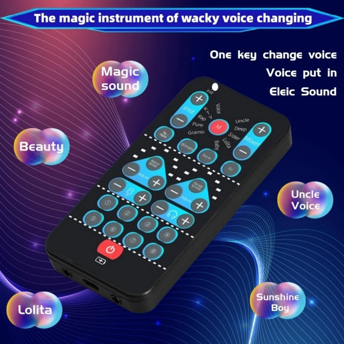 High-Definition Portable Voice Changer Sound Card with Real-Time Transformation, Ideal for Streaming, Gaming, and Entertainment Scenarios (M10-for PC) M10-for PC - Image 5