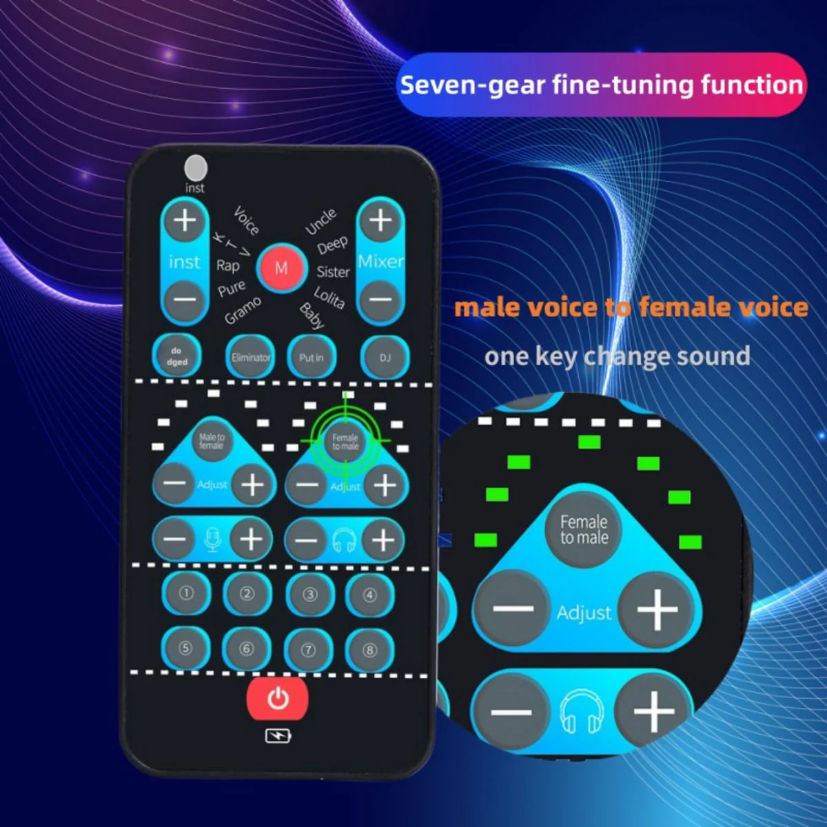 High-Definition Portable Voice Changer Sound Card with Real-Time Transformation, Ideal for Streaming, Gaming, and Entertainment Scenarios (M10-for PC) M10-for PC - Image 6