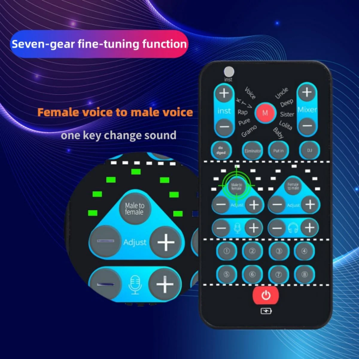 High-Definition Portable Voice Changer Sound Card with Real-Time Transformation, Ideal for Streaming, Gaming, and Entertainment Scenarios (M10-for PC) M10-for PC - Image 7