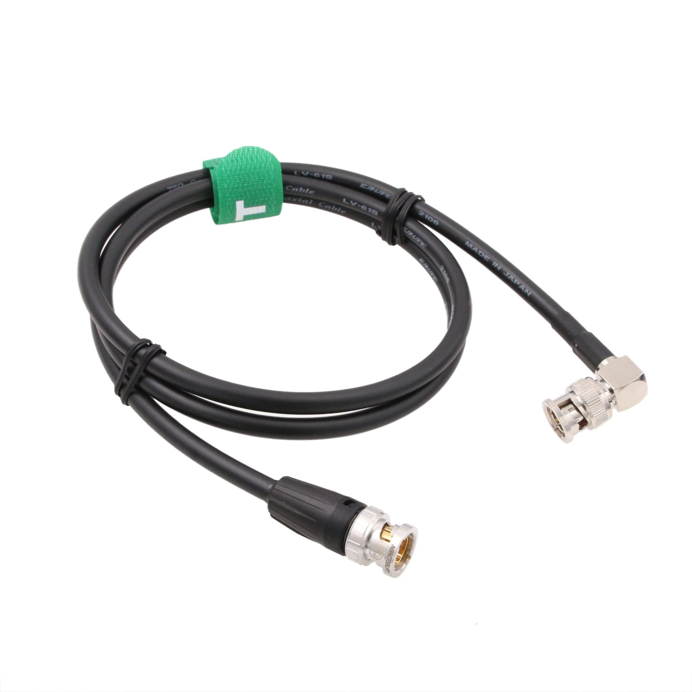 High Flex 12G 3G HD SDI 75 ohm Coaxial Video Cable 4K 60fps Male BNC to Right Angle Male BNC Canare LV-61S for RED ARRI Camera Monitor 5M - Image 2