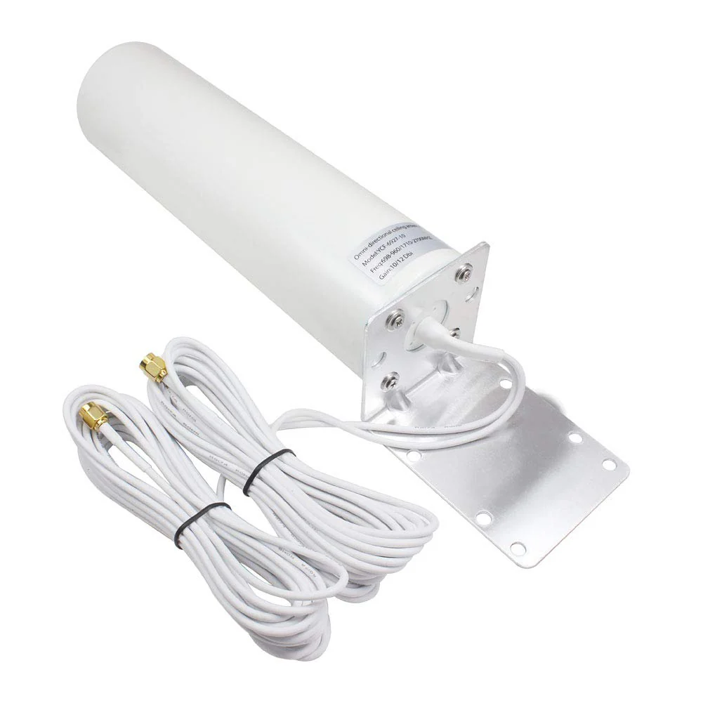High Gain 10-12dBi Dual SMA Male 698-2700 MHz 3G/4G LTE Omni-Directional Outdoor Pole/Wall Mount Antenna for Mobile Cell Phone Cellular 4G LTE Router Modem Gateway - Image 2
