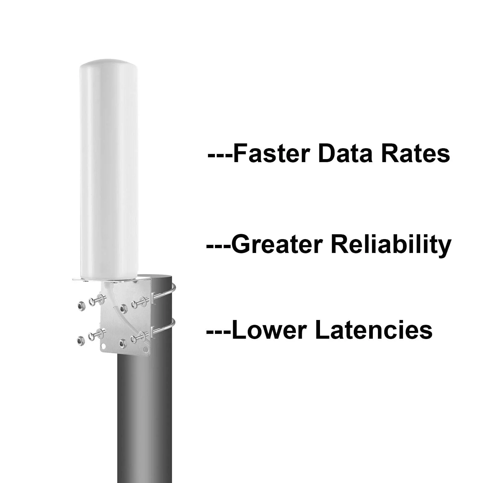 High Gain 10-12dBi Dual SMA Male 698-2700 MHz 3G/4G LTE Omni-Directional Outdoor Pole/Wall Mount Antenna for Mobile Cell Phone Cellular 4G LTE Router Modem Gateway - Image 5