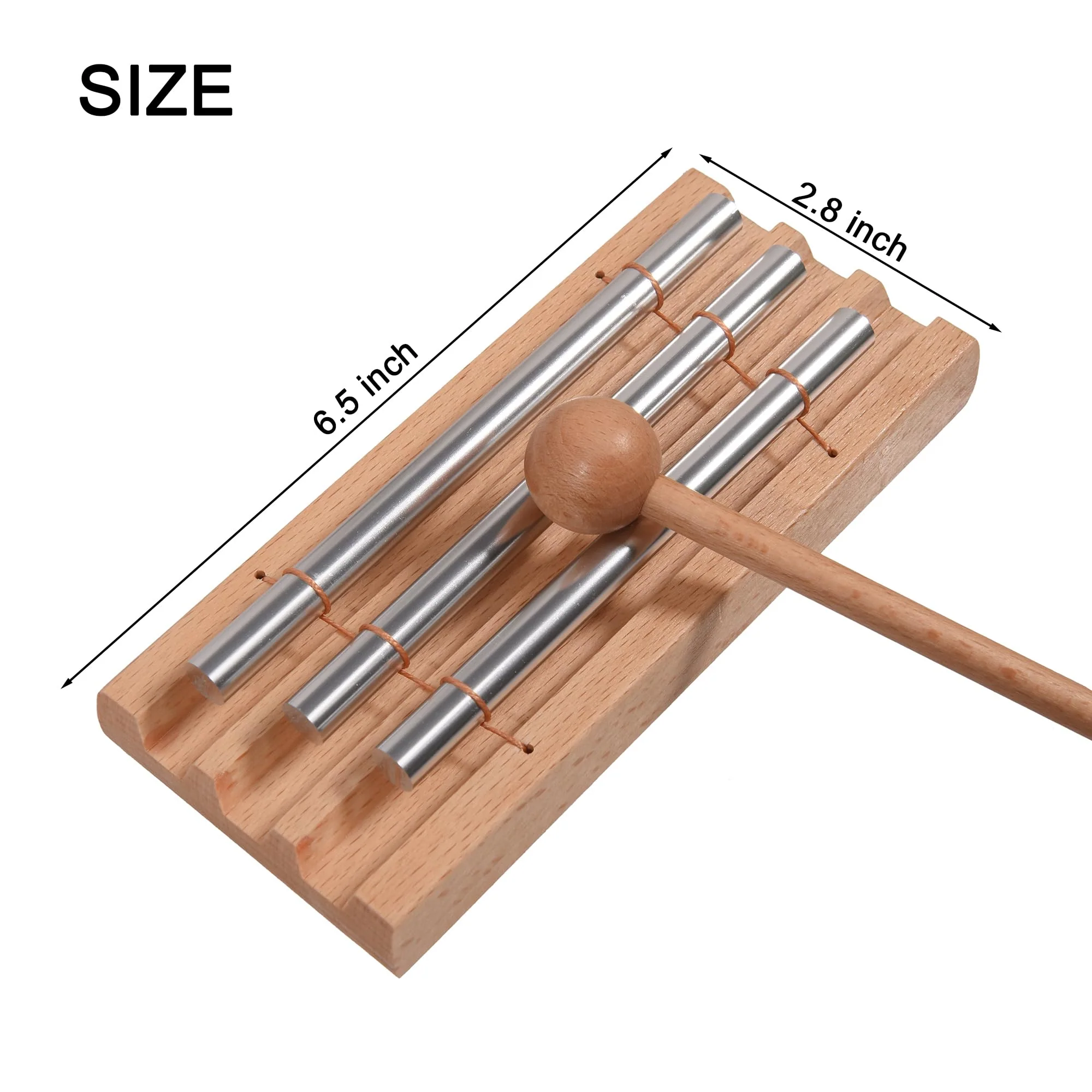 HILAZA 2 Pack Chime for Teachers Classroom Management, Responsive Three Tone Hand Energy Chime Bell Instrument for Yaga, Mindfulness and Meditation TRIO CHIME - Image 2