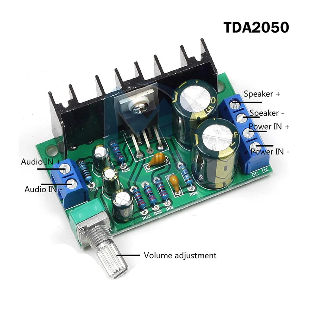HiLetgo 2pcs TDA2050 Mono Audio Amplifier Module Digital Mono Amplifier Board AMP DC/AC 5-24V Output 5W-120W for Speaker - Image 6