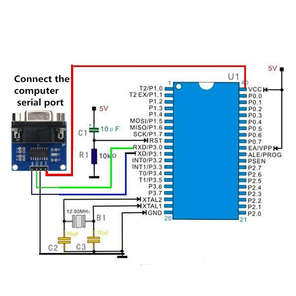 HiLetgo 5pcs RS232 to TTL Converter Module COM Serial Port Board MAX3232 MAX232CSE - Image 5