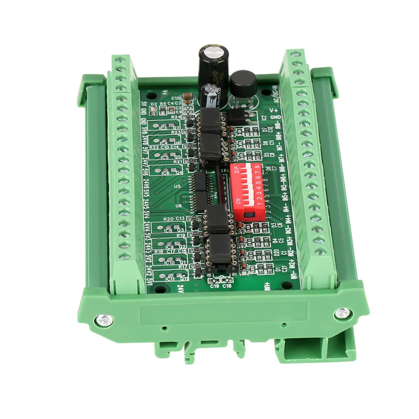 Hilitand 10MHz 8 Channel NPN/PNP to NPN 5V/24V Rectangular Signal Conversion Level Converter Module - Image 2