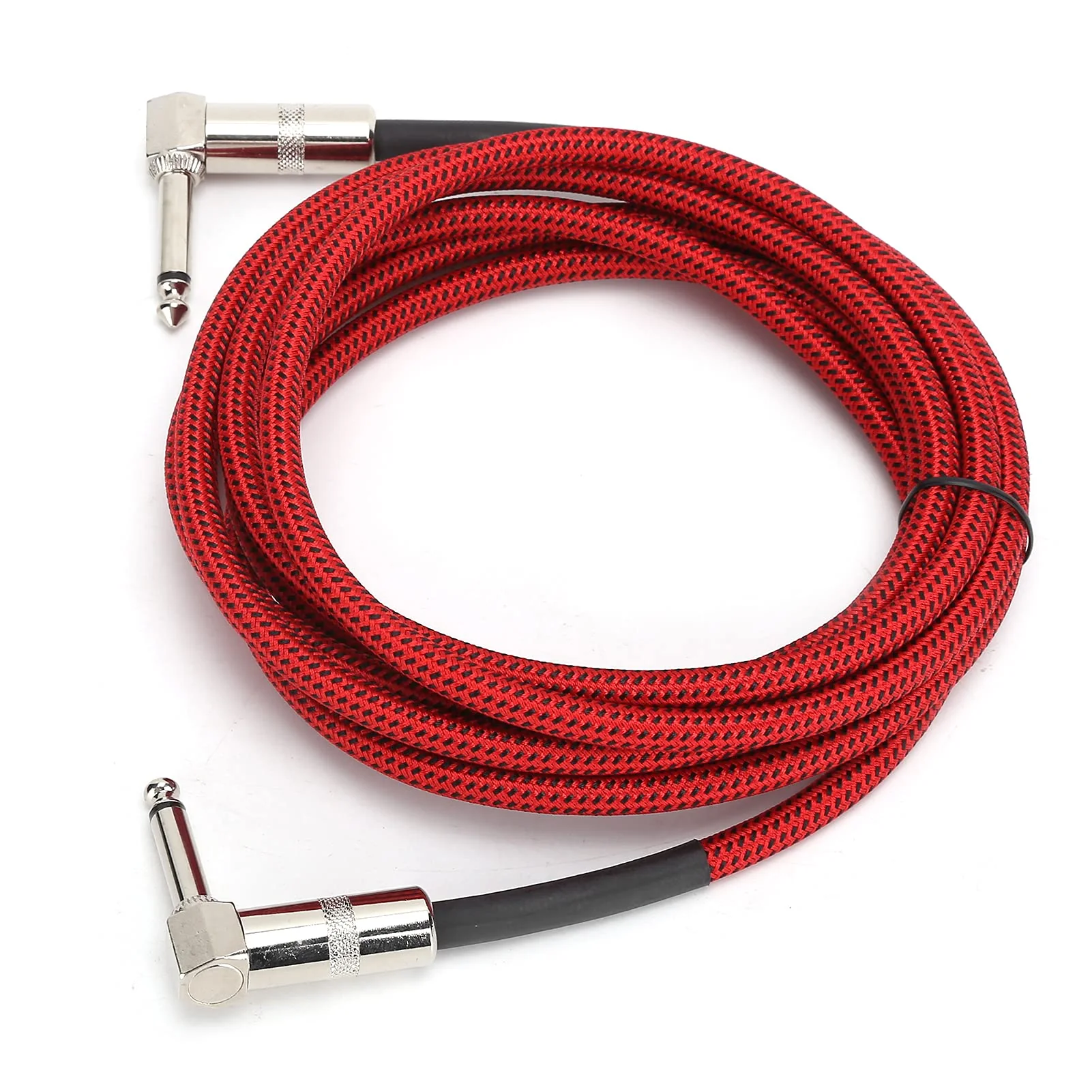 Hilitand Guitar Cable - 6.35MM Male Head Audio Guitar Cable 10ft Electric Guitar Amplifier Cord - Right Angle to Right Angle 1/4 Inch Instrument Cable Guitar Amp Cable(red) - Image 7