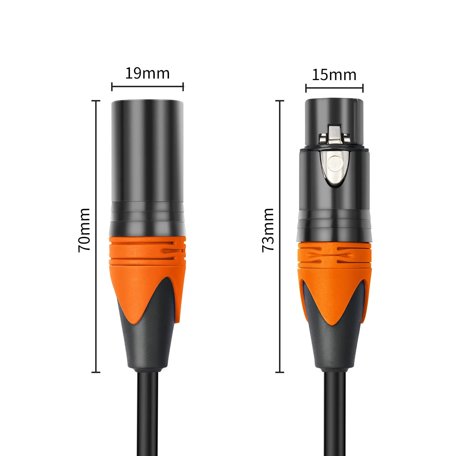 HINGTAT XLR Cables, Microphone Cable Male to Female, XLR Speaker Cable, 3-Pin Balanced Shielded XLR Cable for Mic Mixer, Recording Studio, Podcast 3ft 2Pack - Image 6