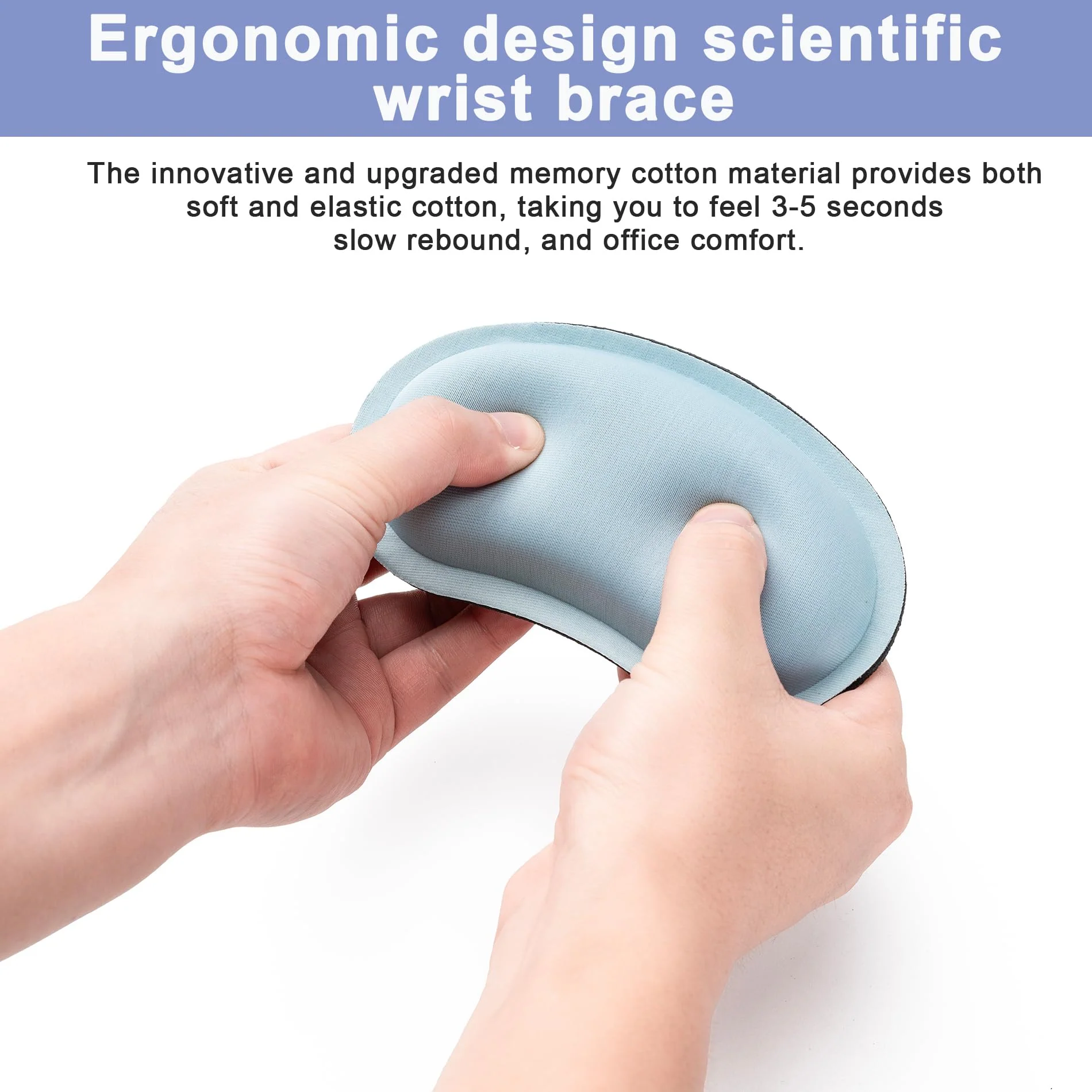 Hoewina Keyboard Wrist Rest,Ergonomic Wrist Rest,Superfine Fabric and Gel Memory Foam Wrist Pad for Computer Keyboard for Easy Typing & Pain Relief, Suitable for Office, Family, Outdoor, Black - Image 4