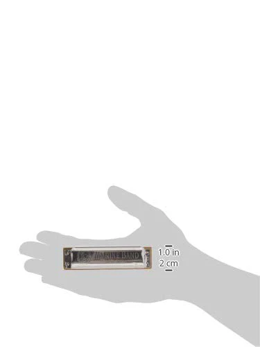 Hohner 1896BX Marine Band Tuned to Key of C Harmonica with 0.9mm Brass Reedplates, Single Laquered Pearwood Comb, and Arched Stainless Steel Covers - Image 3