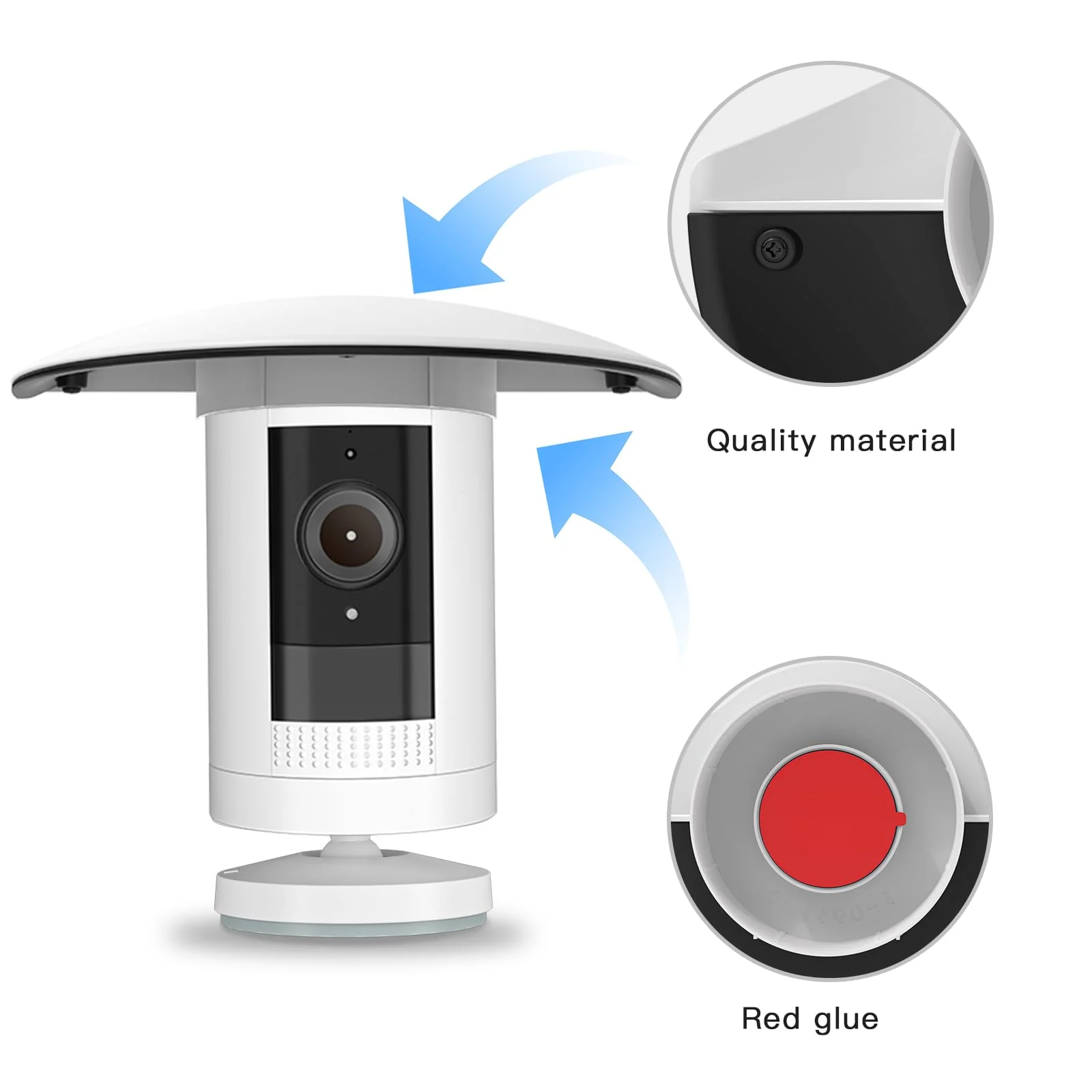 HOLACA Sun Rain Shade Camera Cover for Stick Up Cam, Camera Shield for Resistant UV White - Image 4
