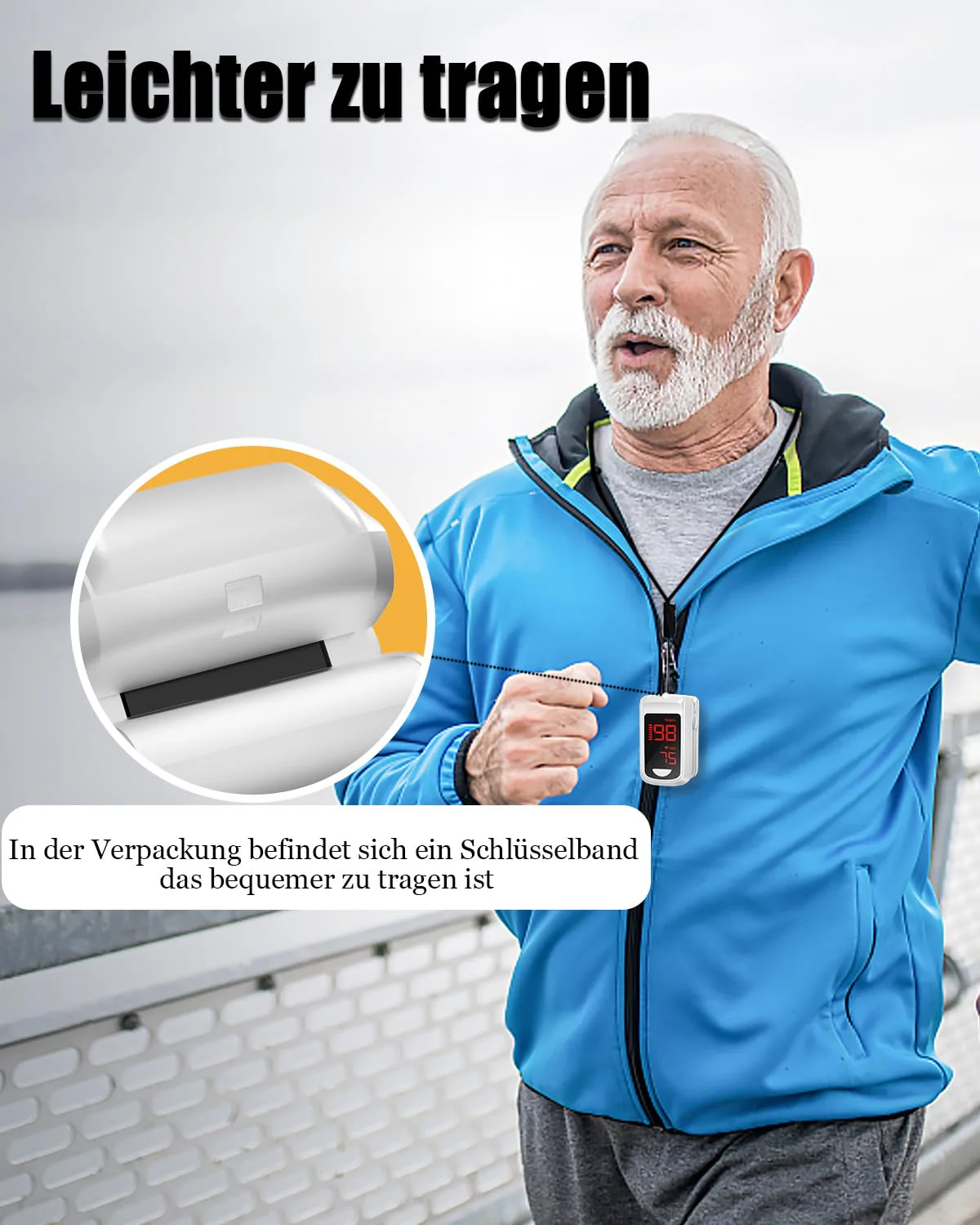 HOLFENRY Pulse Oximeter Oxygen Saturation Meter Finger Pulse Oximeter Finger Oximeter Pulse Monitor for Measuring SpO2, Pulse and Perfusion Index (PI) for Adults at Home or Outdoor Sports gray - Image 5