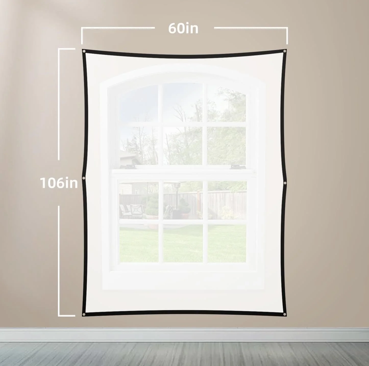 Holographic Rear Projection Screen: Foldable and Portable Anti Crease Indoor Projection Screen for Projecting Halloween Videos and Film Night (120Inch) - Image 6