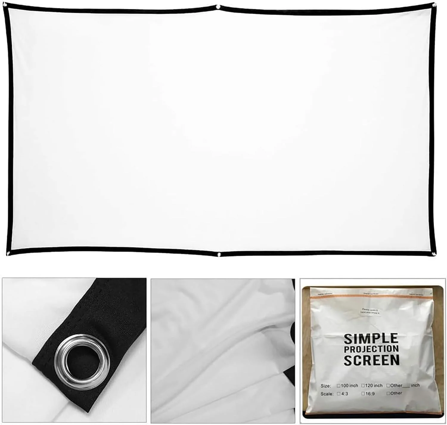 Holographic Rear Projection Screen: Foldable and Portable Anti Crease Indoor Projection Screen for Projecting Halloween Videos and Film Night (120Inch) - Image 8
