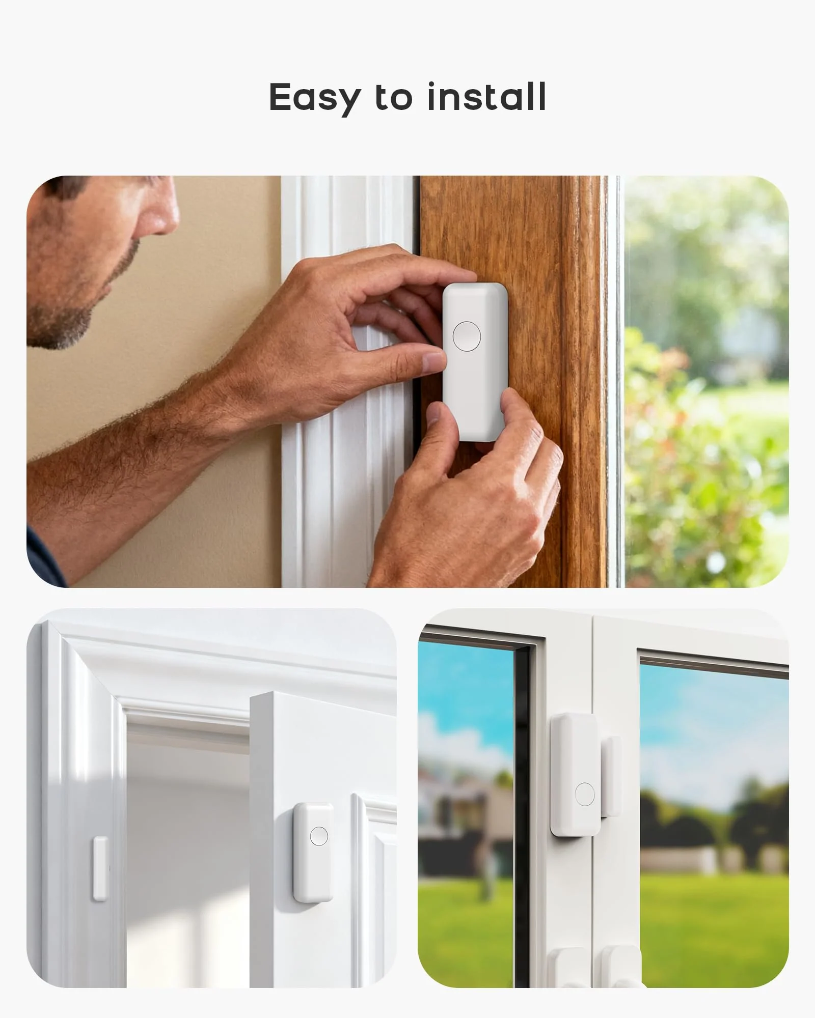 Home Security System, Home Alarm System Wireless 8 Piece Kit with Phone APP Alert Siren Remote Control Motion Detection Real-time Alarm No Contract Required,24/7 Protection CL519-B - Image 6