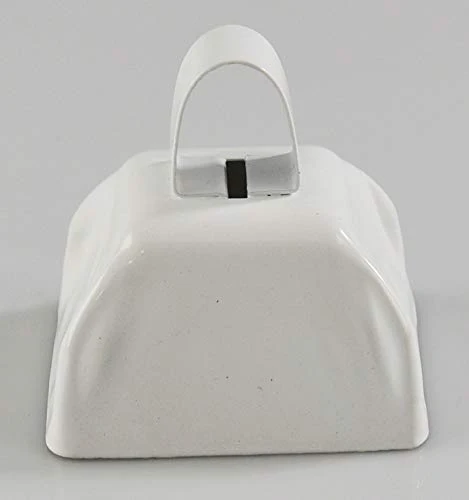 HOME-X Set of 12 Cowbells, Sporting Event Bells, Cheering Bells, Party Noise Makers, School, Reception Desk, Counter Bell, White, 3” L x 2 3/8” W x 3” H - Image 9