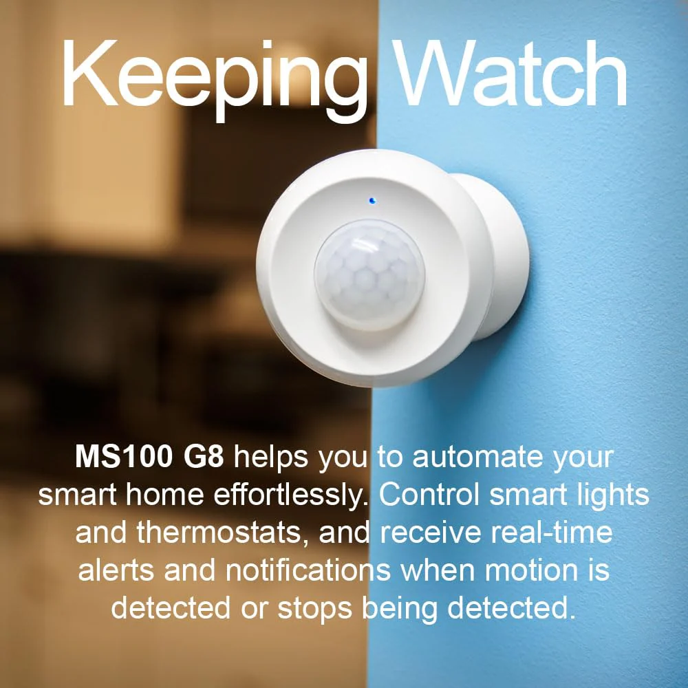 HomeSeer Smart Motion Sensor (MS100 G8), 800 Series Mesh & Long Range Z-Wave Technology, Compatible with HomeSeer, Home Assistant, Hubitat (1-Pack) 1-Pack - Image 2
