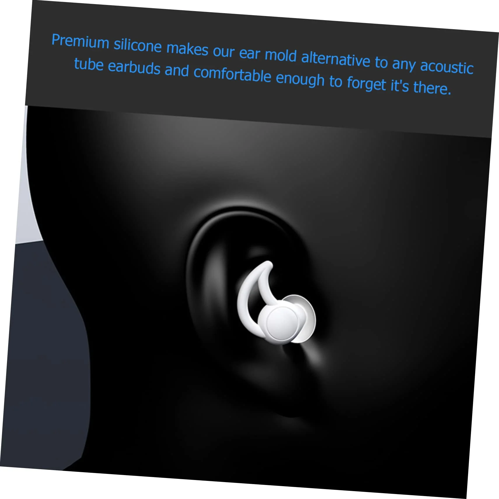 HOMSFOU 3 Pairs Silicone Earplugs Acoustic Tube Earpiece Fin Earbud Replacement Ear Mold Silicone Earbud Tips Acoustic Tube Earpiece Earbud Ear Insert Replaceable White Radio - Image 4