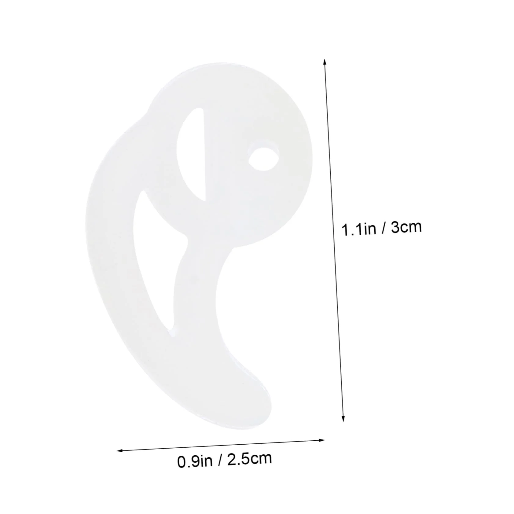 HOMSFOU 3 Pairs Silicone Earplugs Acoustic Tube Earpiece Fin Earbud Replacement Ear Mold Silicone Earbud Tips Acoustic Tube Earpiece Earbud Ear Insert Replaceable White Radio - Image 5