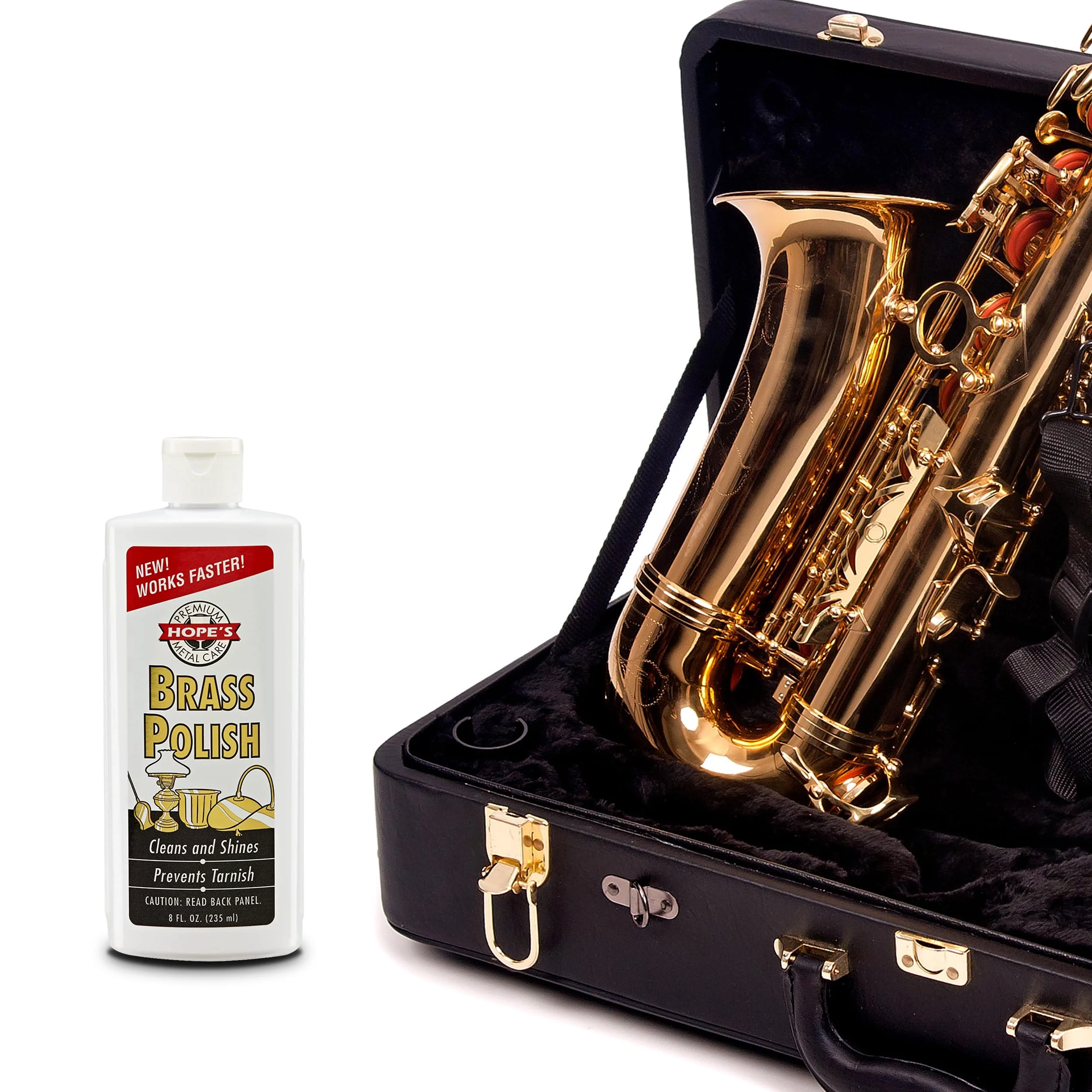 HOPE'S Brass Polish and Cleaner, Prevents Tarnish, Safe for Brass, Copper, Chrome, and Sterling Silver, Metal Polish for Cymbals, Trombone, Trumpet, and Other Instruments, 8 oz, Pack of 2 8 Fl Oz (Pack of 2) - Image 3