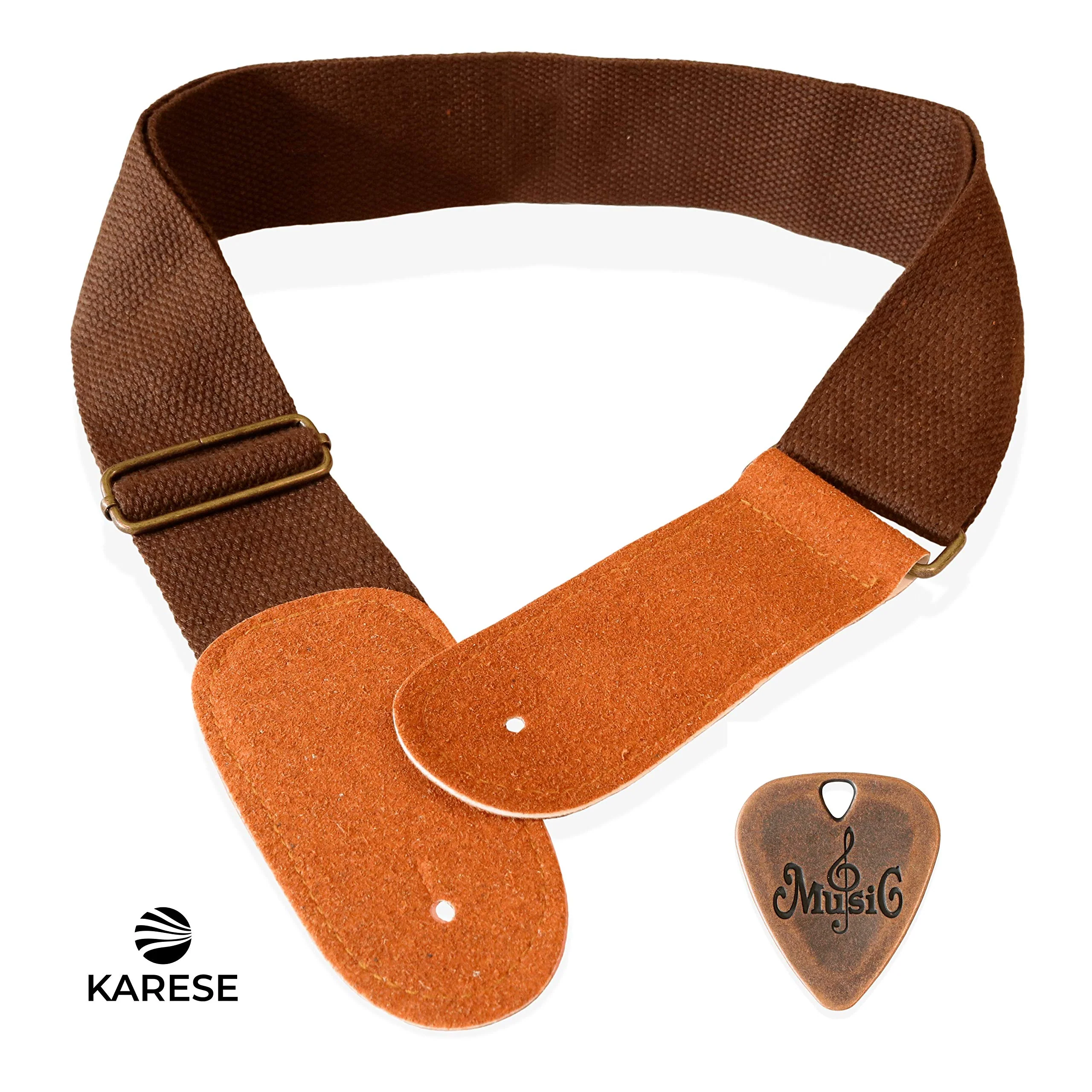 Horizontal Guitar Wall Mount with Guitar Strap and Pick, Padded Wall Hanger Hooks for Electric, Acoustic Guitars, Bass or Mandolin - Image 4