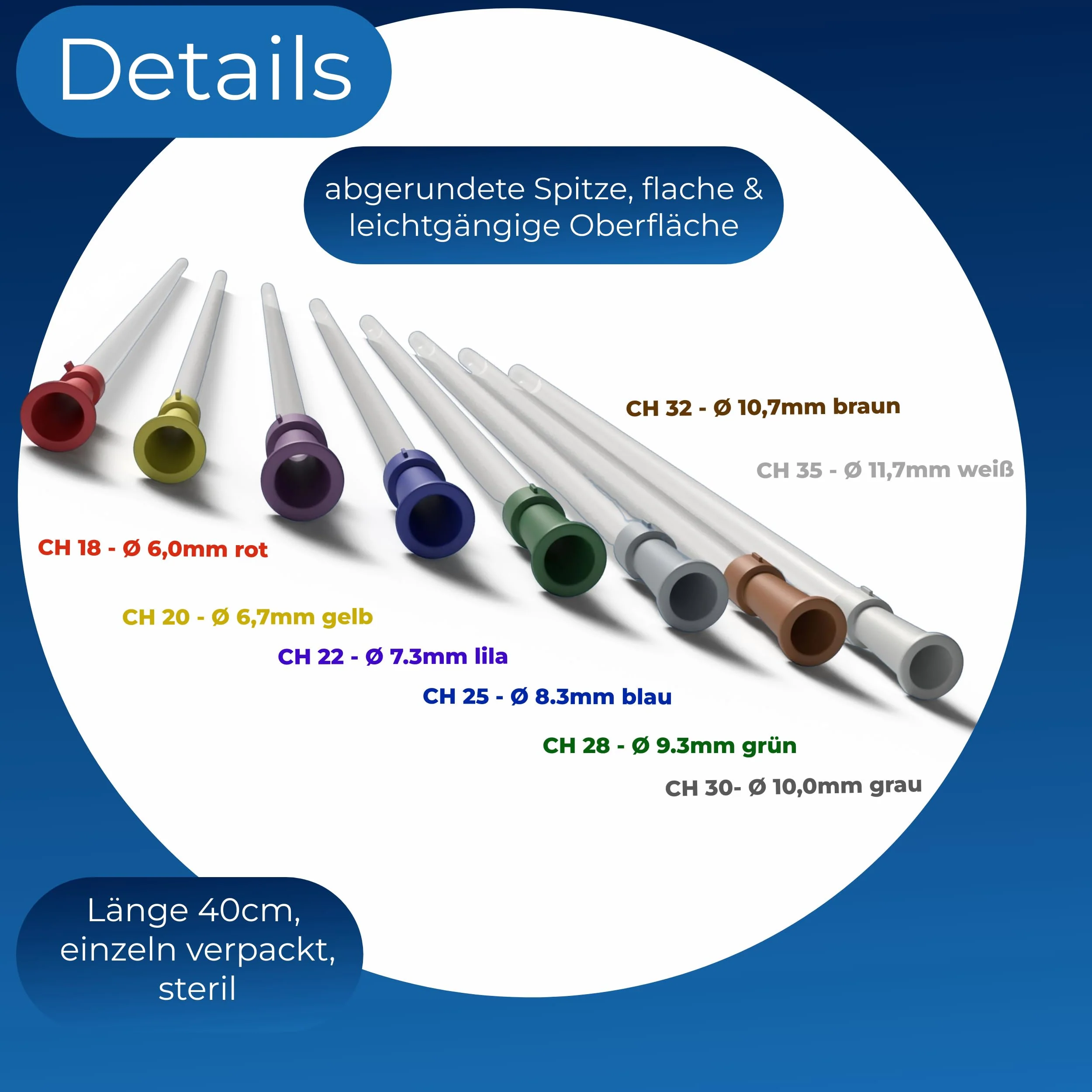 Horn Medical 10 x Flexible Enema Aid I Intestinal Tube for Irrigator Set/Enema Cup I Choice of Sizes (CH 28 - Diameter 9.3 mm) CH 28 - Ø 9,3mm - Image 6