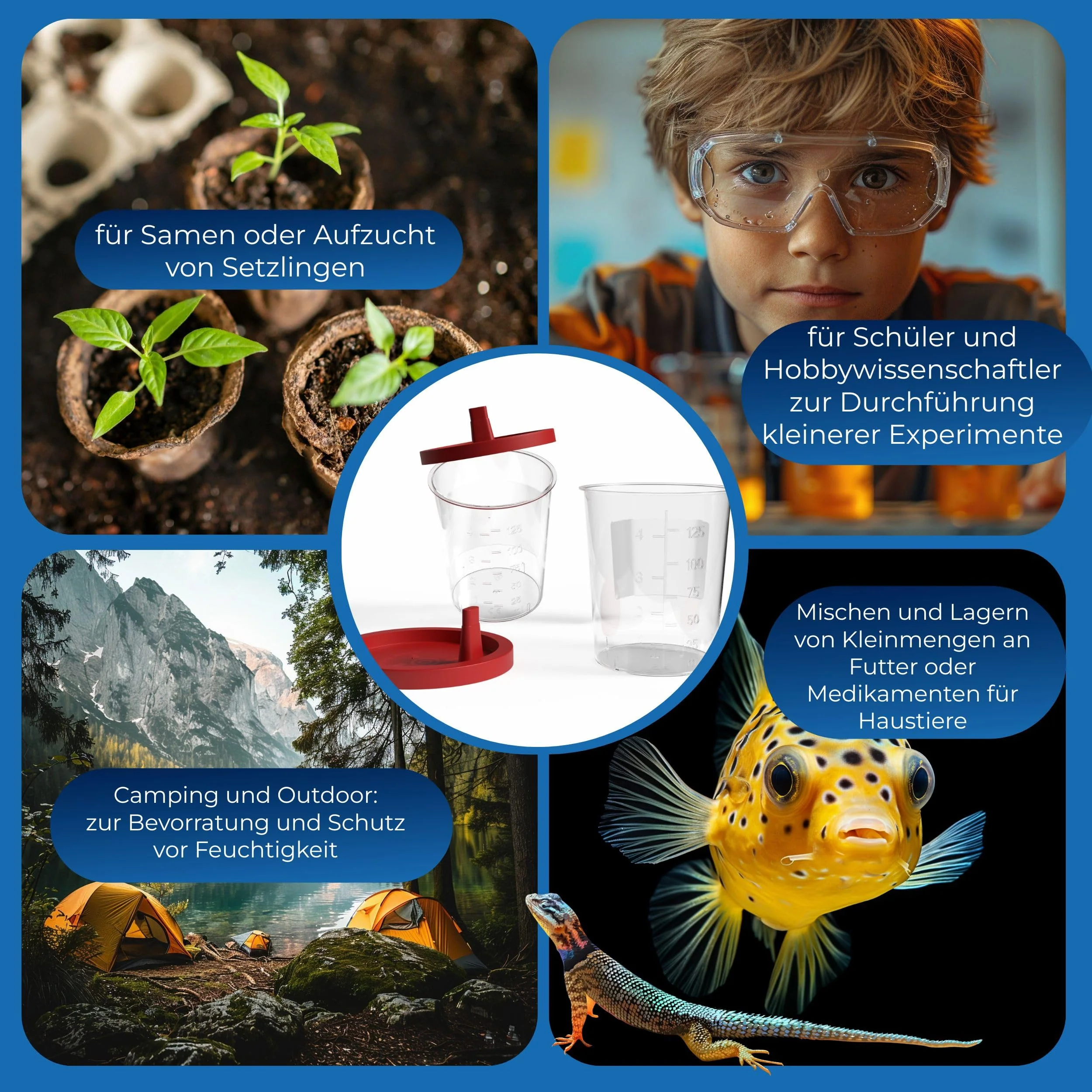 Horn Medical Urine Cup / Sample Cup with Snap Closure 150 ml Capacity, Size Chart up to 125 ml/4 oz, Can Be Written On (25) 25 - Image 3