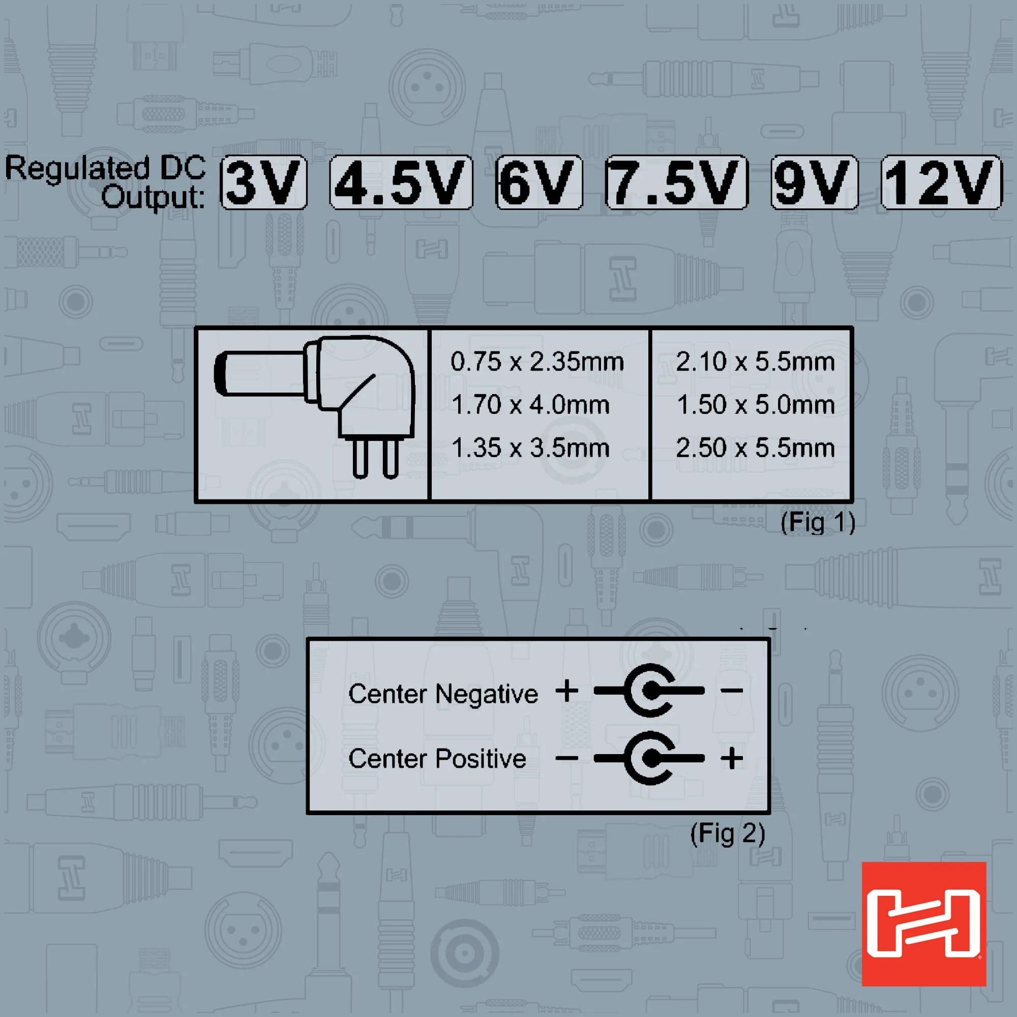 Hosa ACD-477 Universal Power Adapter, Selectable up to 12 VDC 1200 mA - Image 6