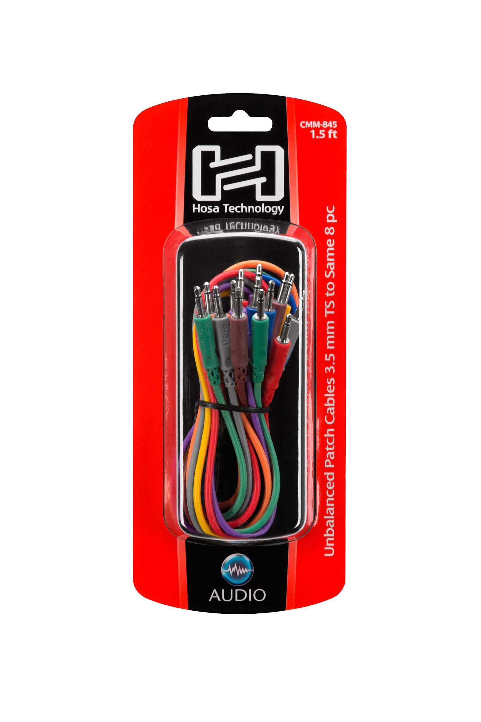 Hosa CMM-845 Unbalanced Patch Cables, 3.5 mm TS to Same, 1.5 Feet - Image 4