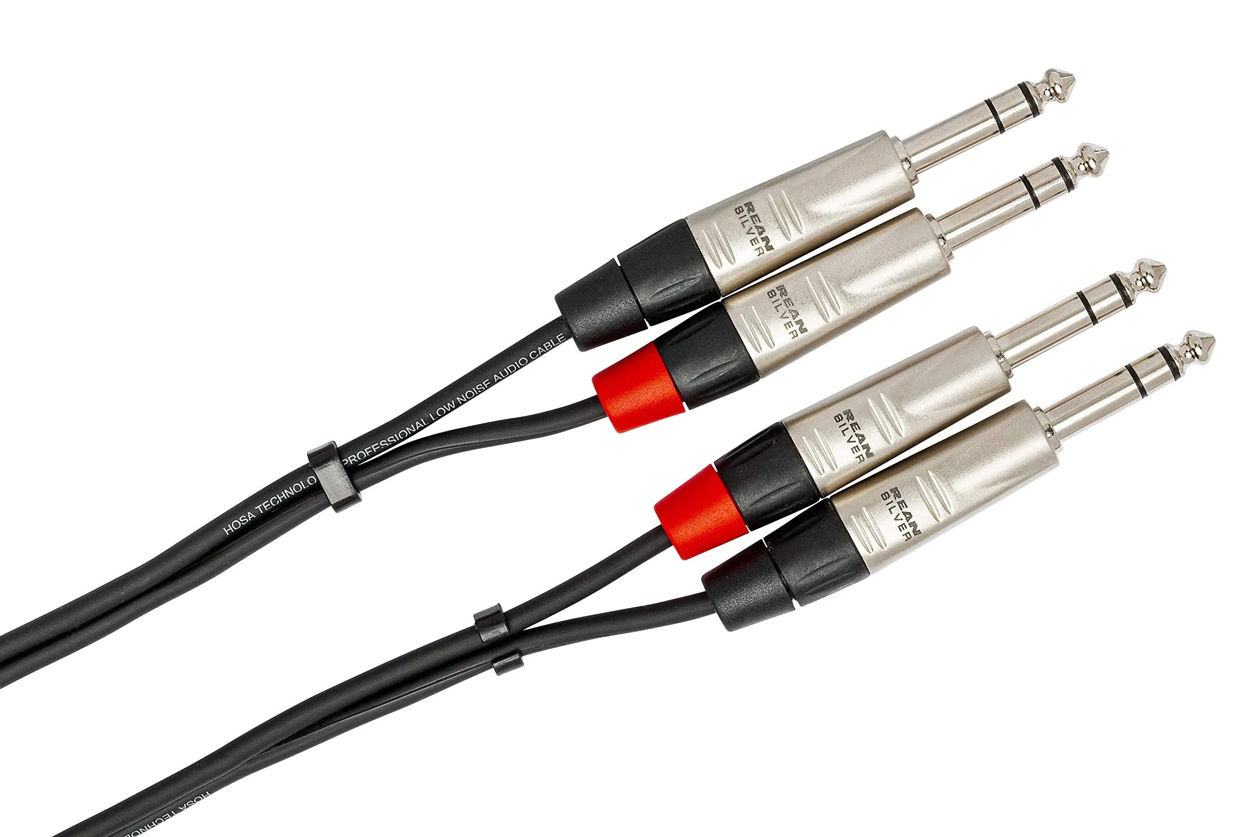 Hosa HSS-015X2 Pro Stereo Interconnect Cable - Dual REAN 1/4-inch TRS Male to Dual REAN 1/4-inch TRS Male - 15 foot - Image 2