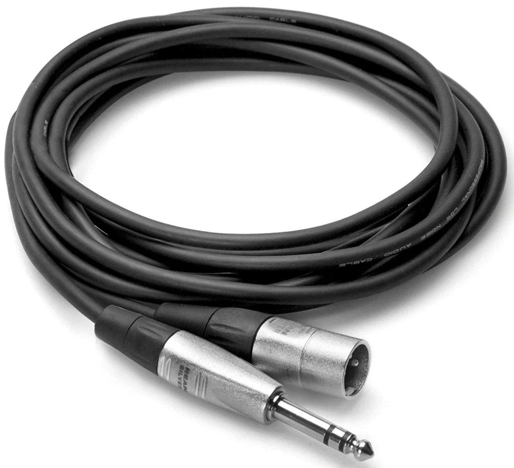 Hosa HSX-005 REAN 1/4" TRS to XLR3M Pro Balanced Interconnect Cable, 5 Feet - Image 2