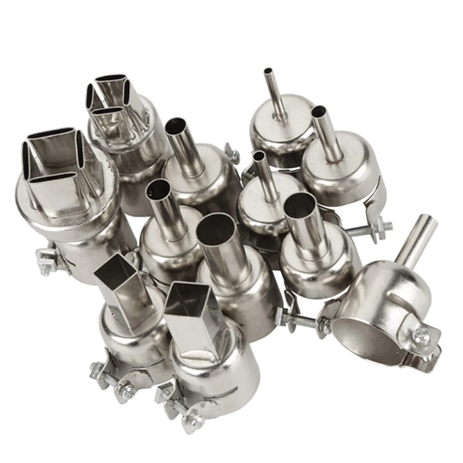 Hot Air Gun Nozzle Heat Nozzle 12pcs Steel Heat Nozzle Set for 850 Hot Air Soldering Station Repair Tool Accessories Heat Soldering Heat Guns - Image 6