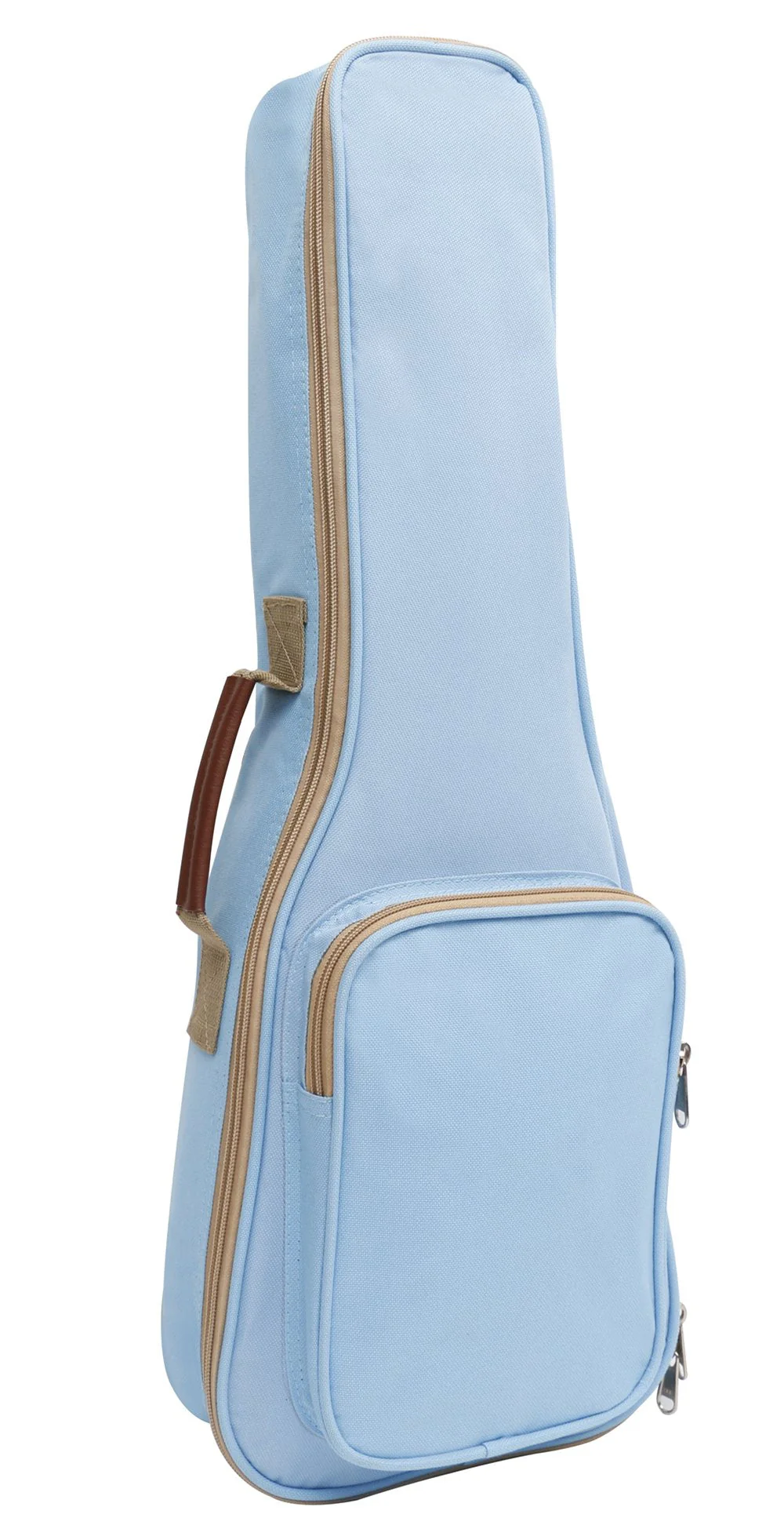 HOT SEAL 10MM Leather Handles Thick Durable Colorful Ukulele Case Bag with Storage (23/24in, Light blue) 23/24in - Image 2