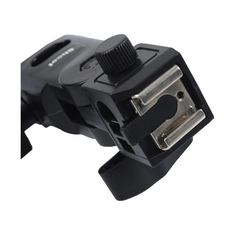 Hot Shoe Mount Speedlite Flash Support Photo Studio Umbrella Holder Bracket, Bottom with 15.8mm Hole for Speedlite Flash Trigger with Cold Foot & Studio Light Stand Tripod Head - Image 6