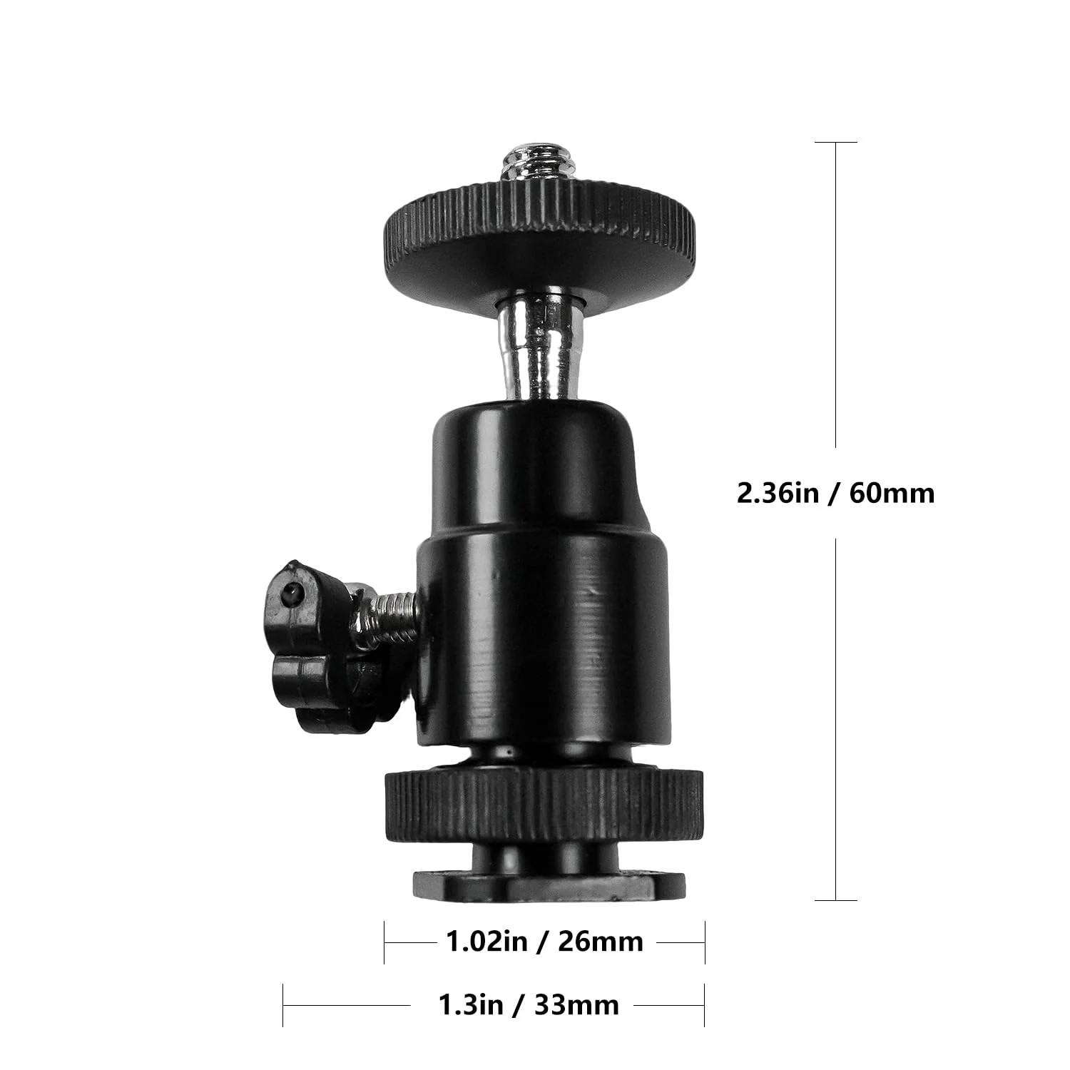 Hot Shoe Phone Mount for Camera, Ball Head Adapter with Phone Clamp - 360° Rotatable Smartphone Holder for DSLR/Mirrorless/Action Cam Live Streaming - Image 8