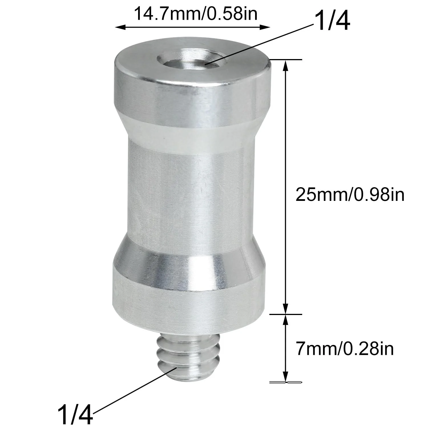 Hotshoe/Coldshoe Adapter LUORNG 2PCS 1/4Inch Female to 1/4Inch Male Convertor Threaded Screw Adapter Spigot for Studio Light Stand, Hotshoe/Coldshoe Adapter Ball Head Flash Trigger Receiver - Image 3