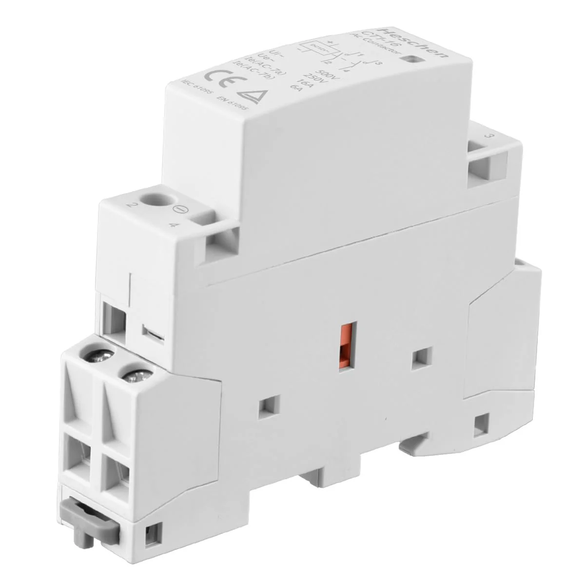 Household AC Contactor, CT1-16, Ie 16A, 2 Pole, Two Normally Open, DC 12V Coil Voltage, 35mm DIN Rail Mount - Image 2