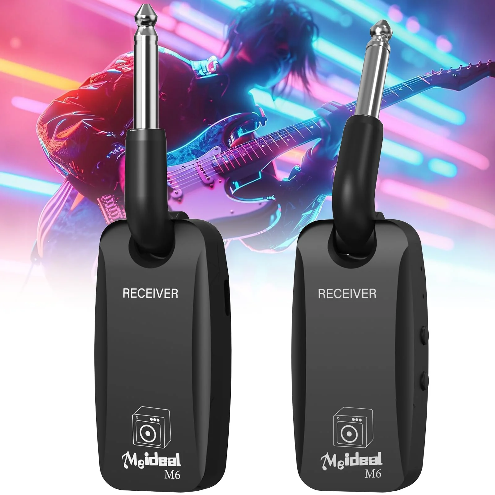 Housiwill 5.8GHz Wireless Guitar System, Rechargeable Wireless Guitar Transmitter Receiver Guitar Accessories Audio Wireless Transmitter Receiver for Electric Guitar Bass black - Image 8