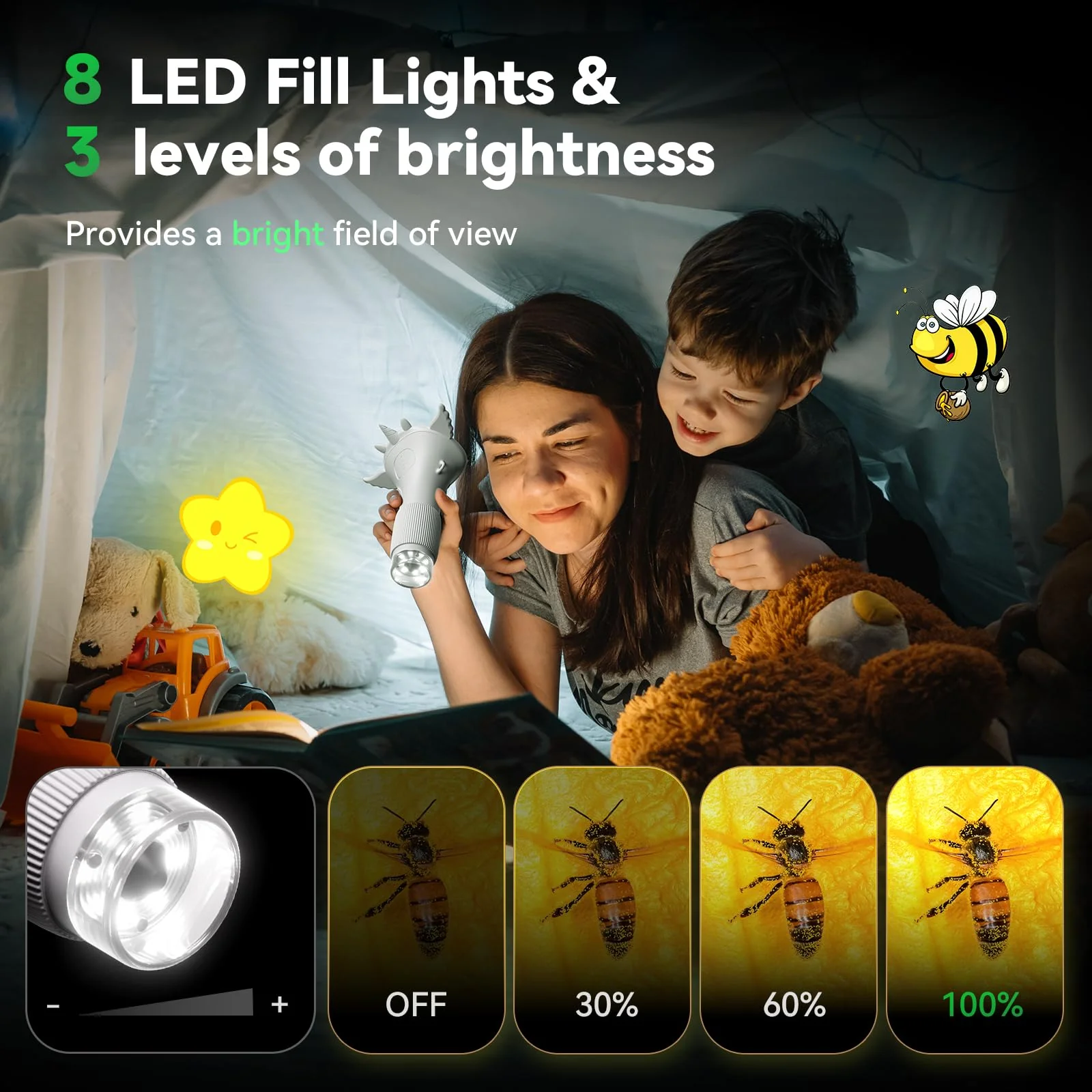 HP40 Microscope for Kids [Easy and Fun] 2" IPS Portable Handheld Kids Microscope Miniscope, Pocket Mini Scope Educational Science Kit, Christmas Birthday Gifts for Kids, PC View, White - Image 7