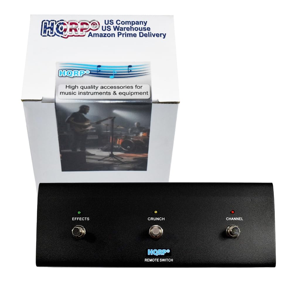 HQRP 3-Button Guitar Amp Footswitch Compatible with Peavey 5150 II Guitar Head, Replacement for Peavey 03582650 - Image 2