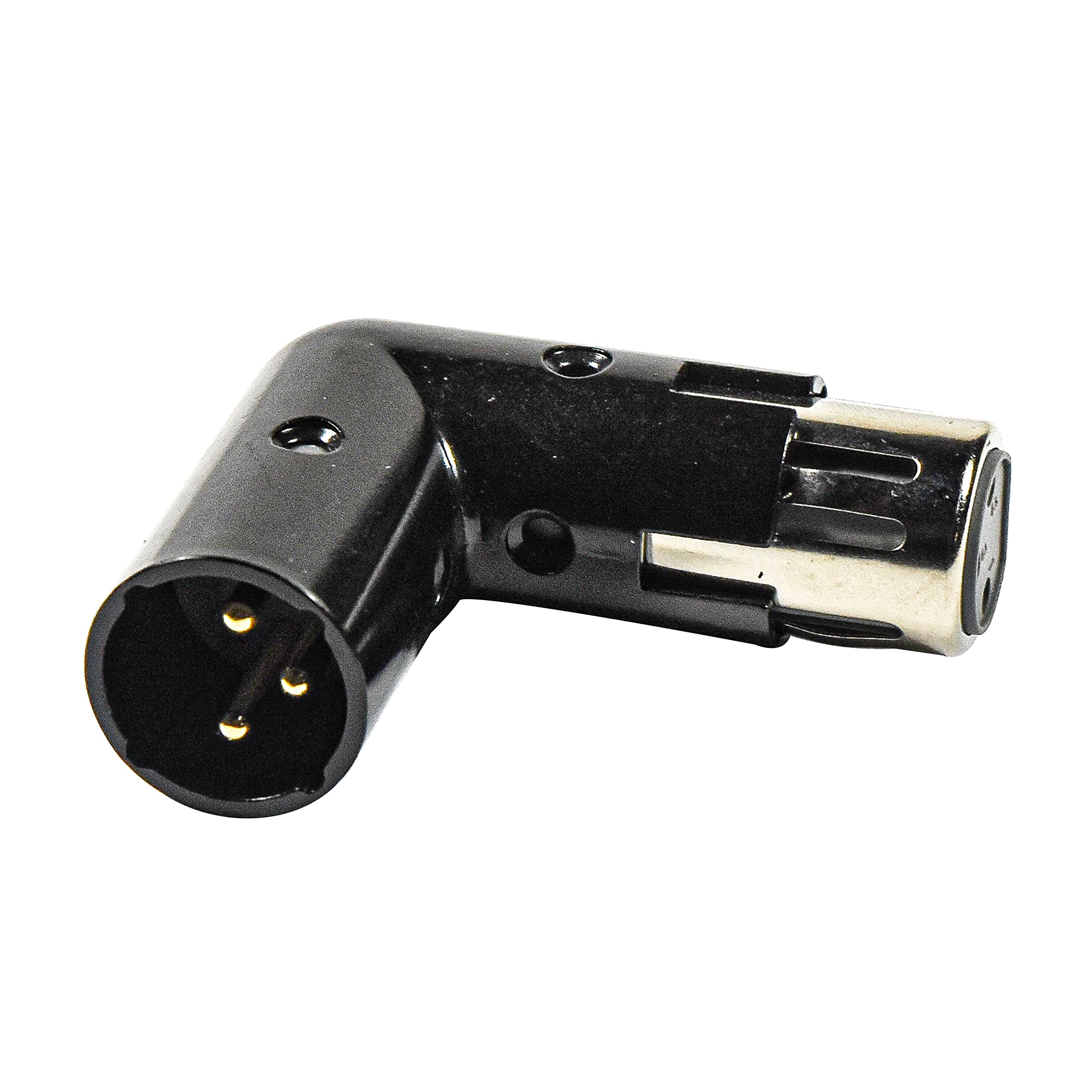 HQRP 4-Pack 3-Pin XLR Angle Adapter Dual Male & Female with 4 Adjustable Angle Positions Right Left and 90 Degree, Compatible with Mixers That Interfere with Other Applications, 3-Pin Connector - Image 5