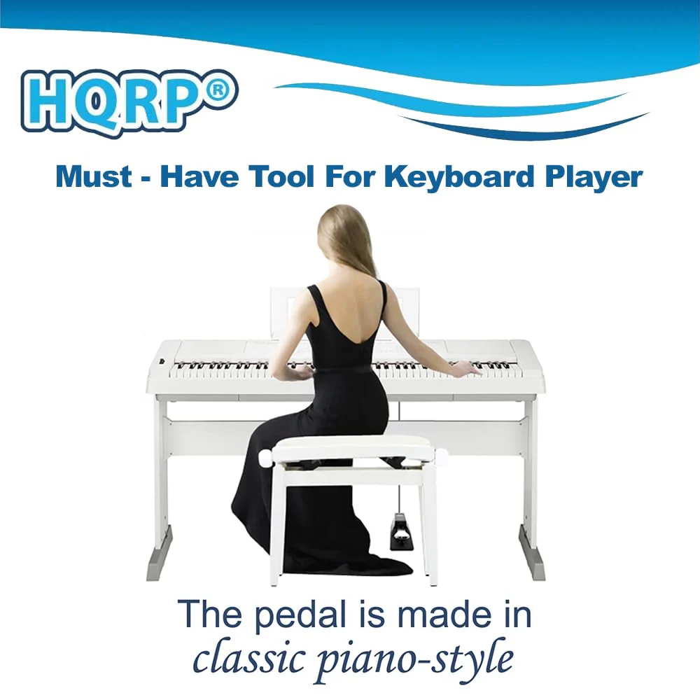 HQRP Sustain Pedal Piano Style compatible with Williams Allegro/Legato/Encore/Etude Mk2 Keyboard Footswitch, Damper Pedal - Image 3