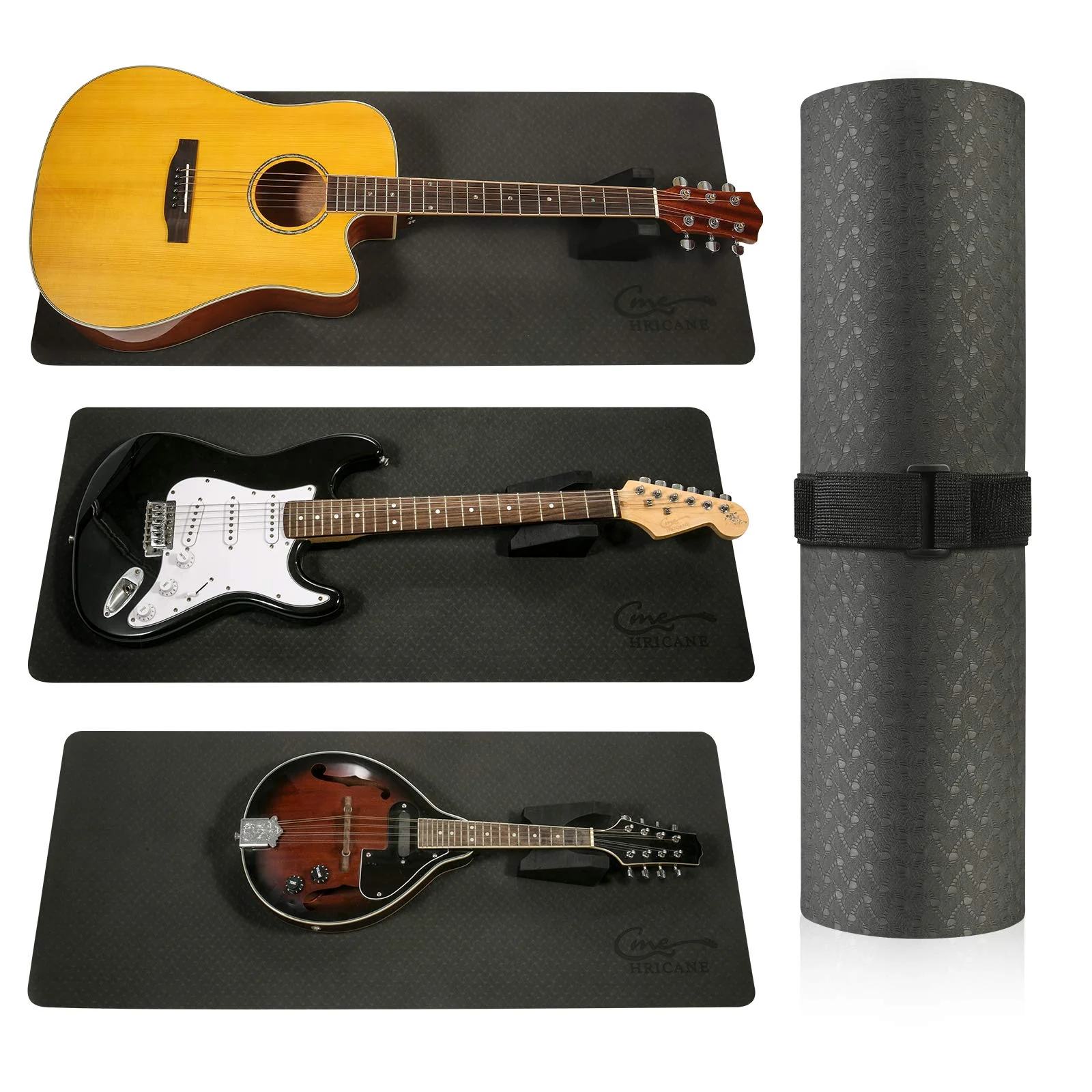Hricane Guitar Work Mat Kit+Two Heights Guitar Neck Support Rest+Guitar String Winder and Cutter Tool - Guitar Workstation Repair Maintenance of String Instruments - Image 2