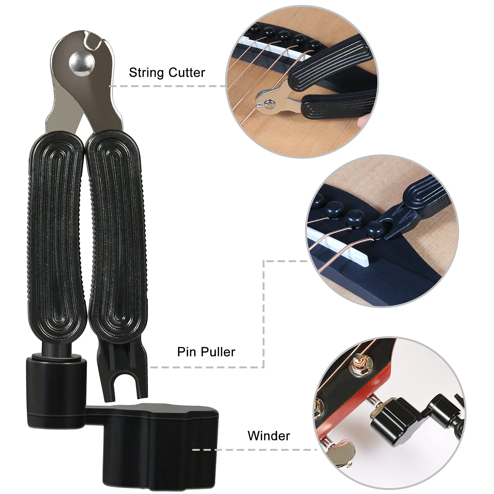 Hricane Guitar Work Mat Kit+Two Heights Guitar Neck Support Rest+Guitar String Winder and Cutter Tool - Guitar Workstation Repair Maintenance of String Instruments - Image 5