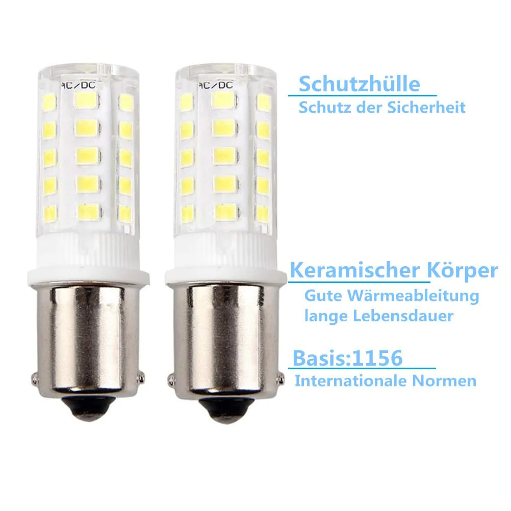 HRYSPN 1156 12 V 24 V Light Bulb, 5 Watt, White Light, Single Contact with Protective Case for Outdoor Landscape Lighting, etc. (Pack of 2) - Image 3