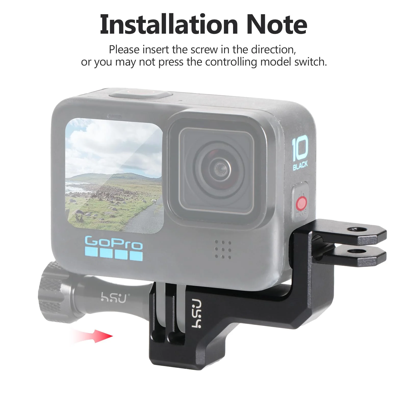 HSU 90 Degree Aluminum Vertical Bracket Adapter Elbow Mount for GoPro Hero 13/12/ 11/10/ 9 Black - Image 5